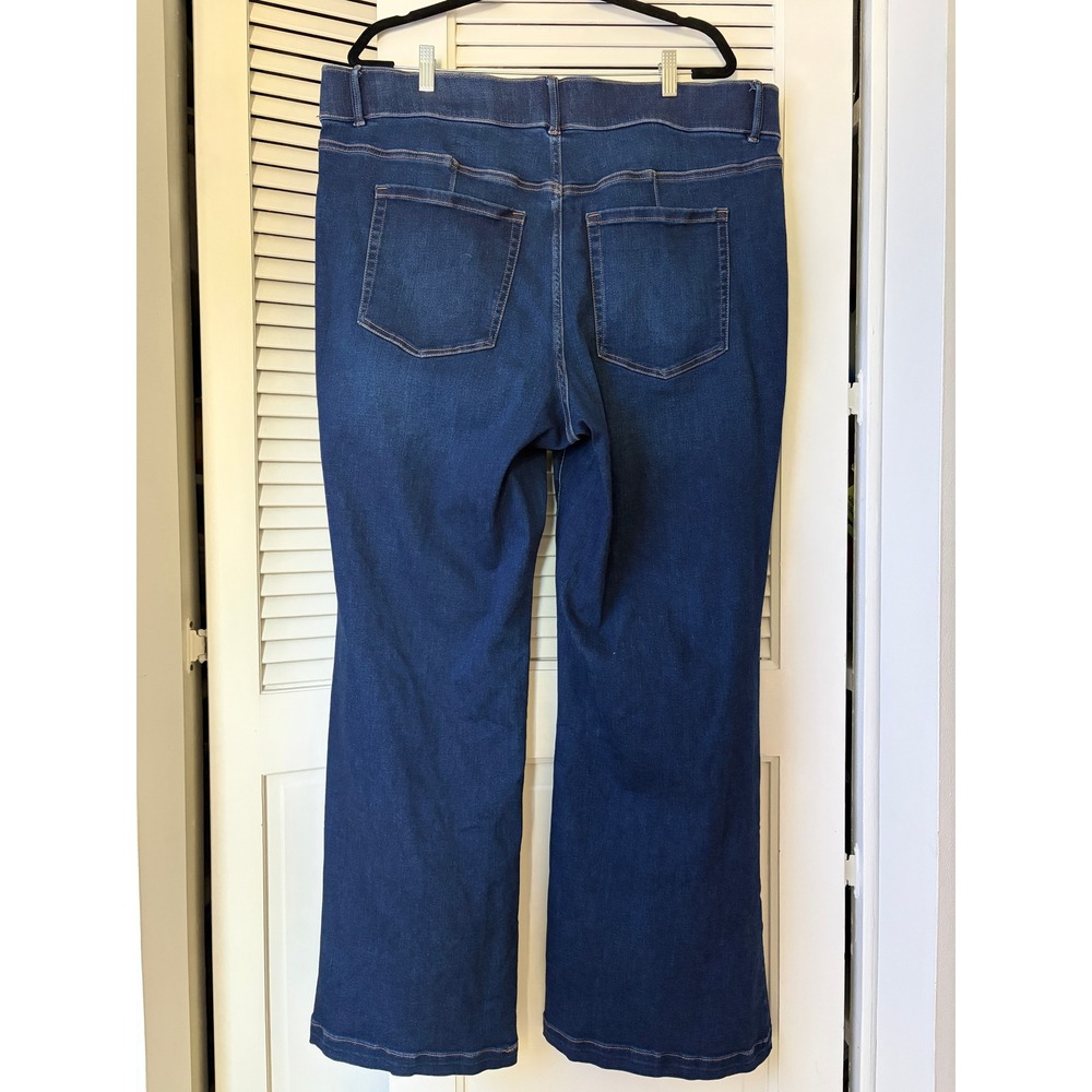 Lane Bryant Plus Size 22 High Rise Pull On Bootcut Jeans Dark Wash Blue - Picture 2 of 10